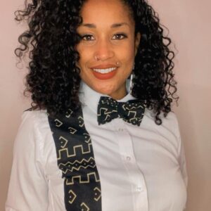 Chemise personnalisée avec cravate papillon tissu sac